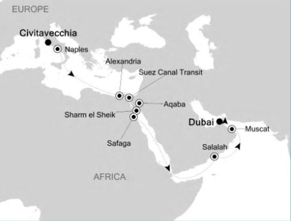 Silversea Map